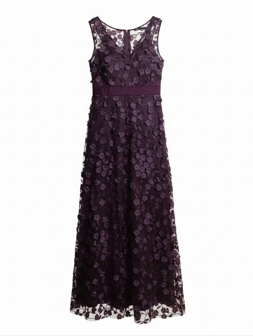 Eliza J Floral Appliqued Gown